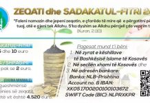 Bashkësia Islame e Republikës së Kosovës, sikurse edhe viteve të kaluara edhe këtë vit organizon tubimin e zeqatit dhe sadakatul-fitrit